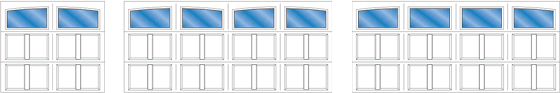 Model R101A, R101A - 2 Car Double Arch, R101A - 2 Car Single Arch