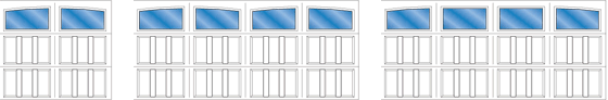 Model R201A, R201A - 2 Car Double Arch, R201A - 2 Car Single Arch